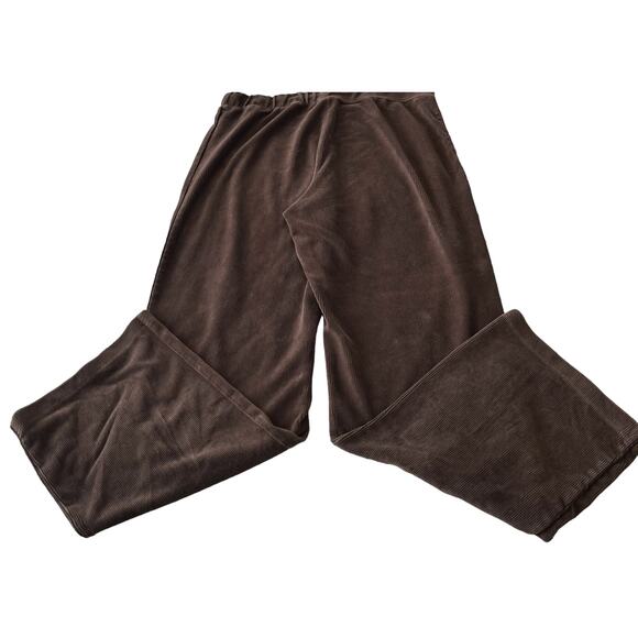 MOUNTAIN LAKE CASUALS HI-RISE PANTS, WOMENS, L, BROWN, DRAWCORD, BRUSHED COTTON - Picture 5 of 9